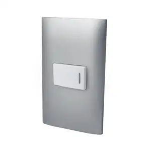 Placa de pared aksi con interruptor - apagador sencillo en color plat…