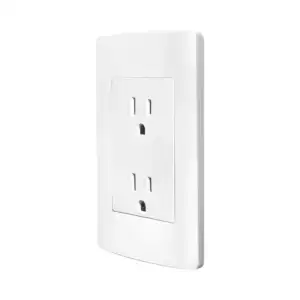 Placa de pared aksi con 2 contactos tomacorriente en color blanco / a…
