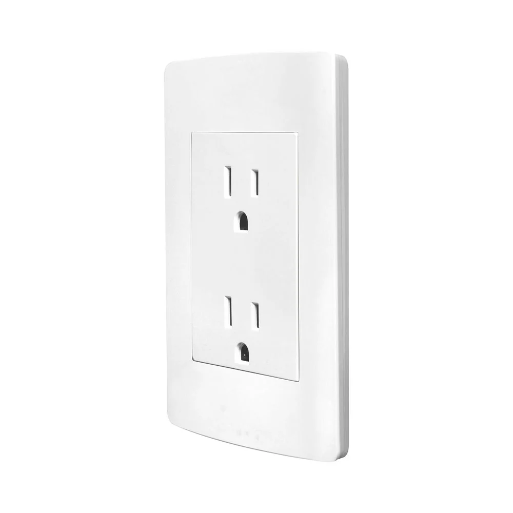 Placa de pared aksi con 2 contactos tomacorriente en color blanco / a…