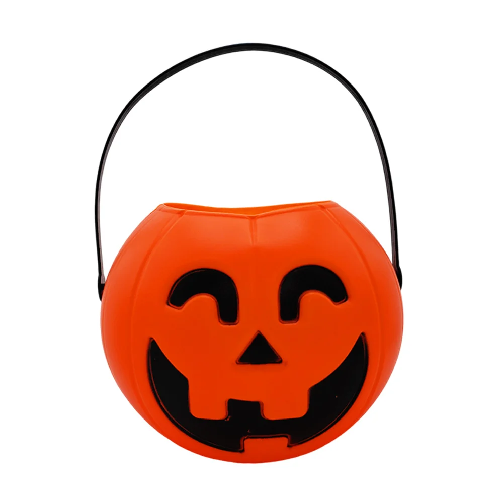 Calabaza pequeña de halloween con luz led para pedir dulces, 12cm / 1…
