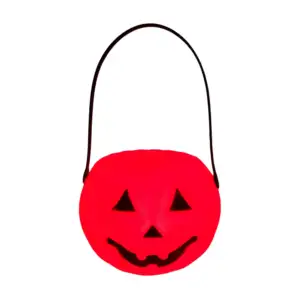 Mini calabaza de halloween con luz led para pedir dulces, 9cm / 124911