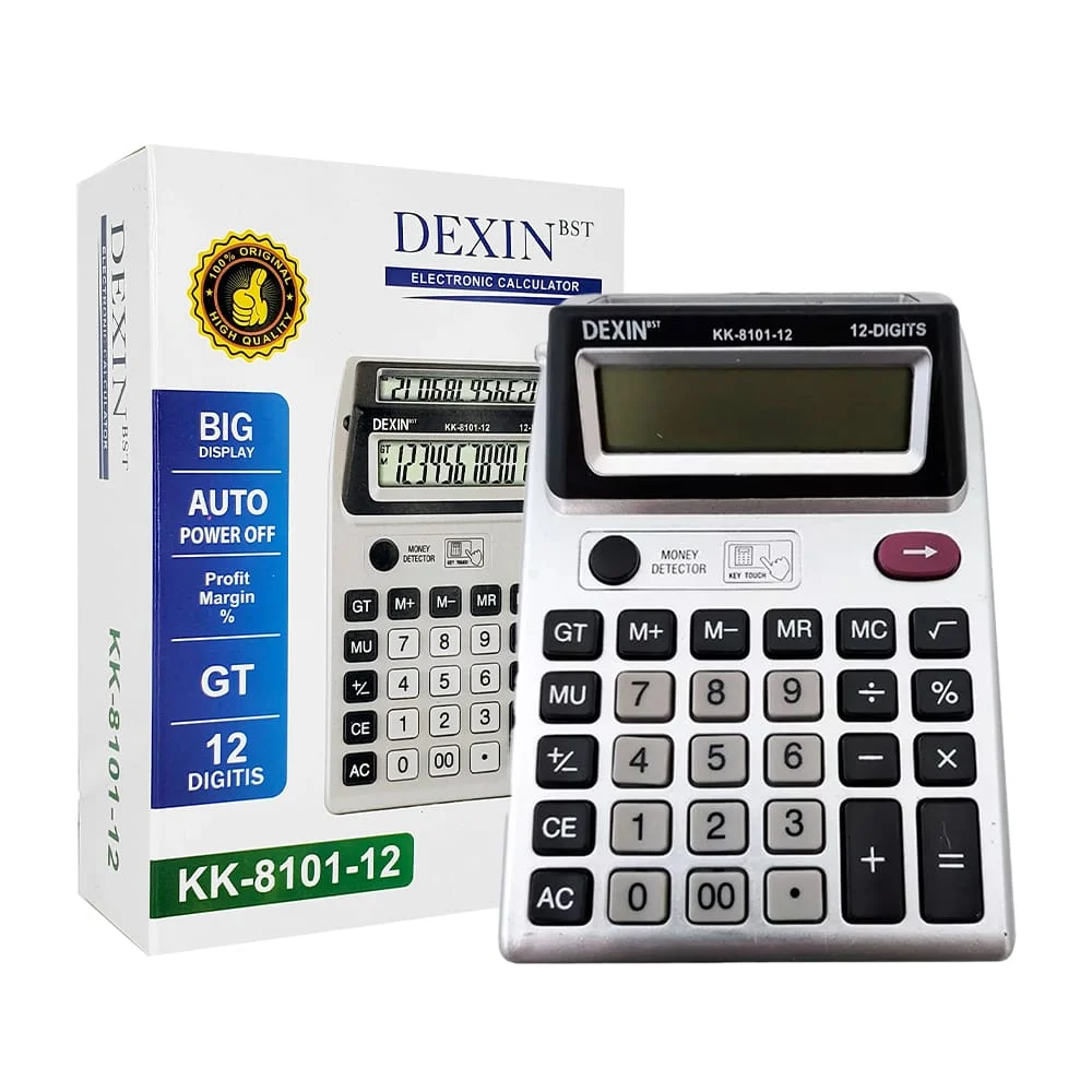 Calculadora digital electrónica con 12 dígitos, dos pantallas y displ…
