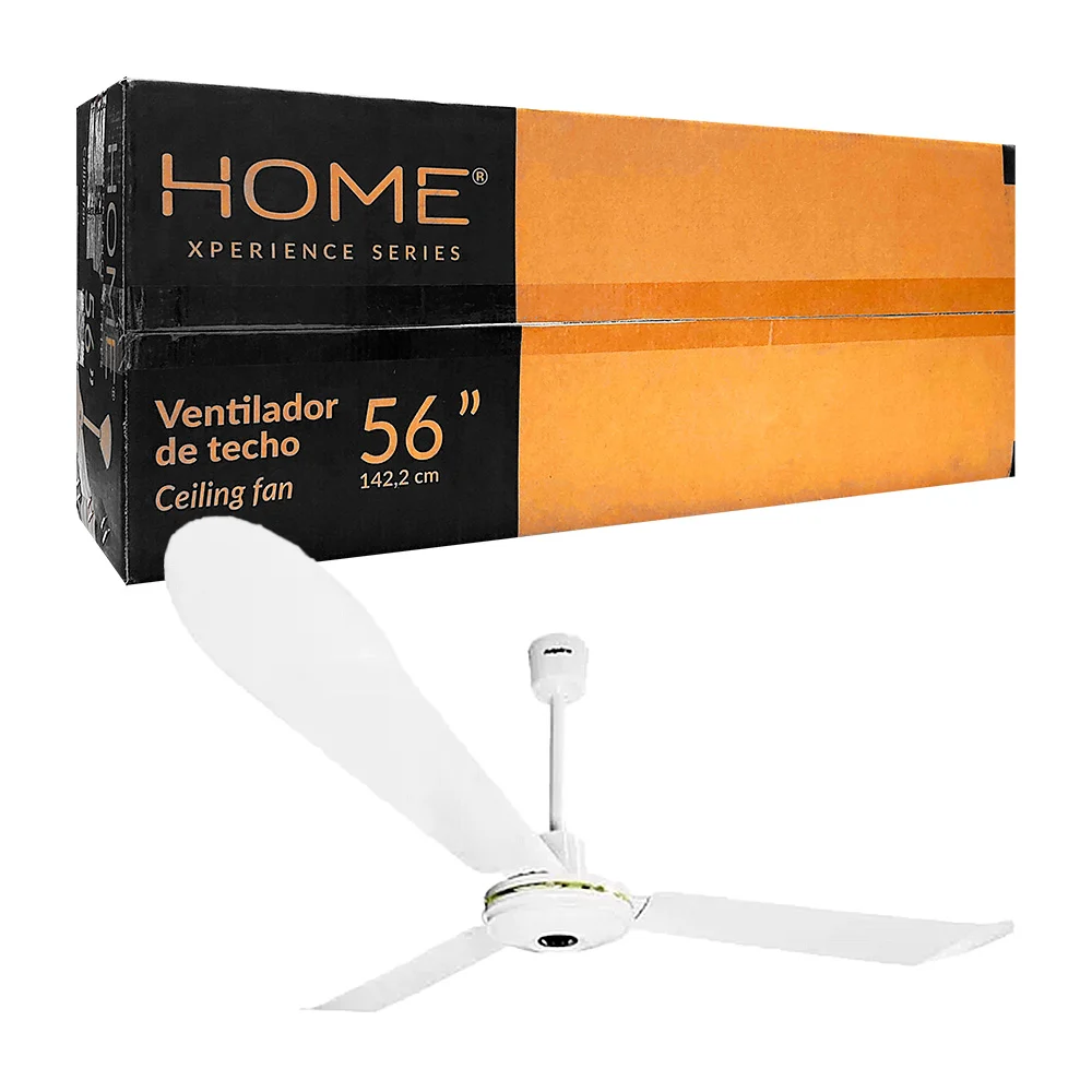 Ventilador de techo con 3 aspas para uso rudo y 5 velocidades, 56 in …