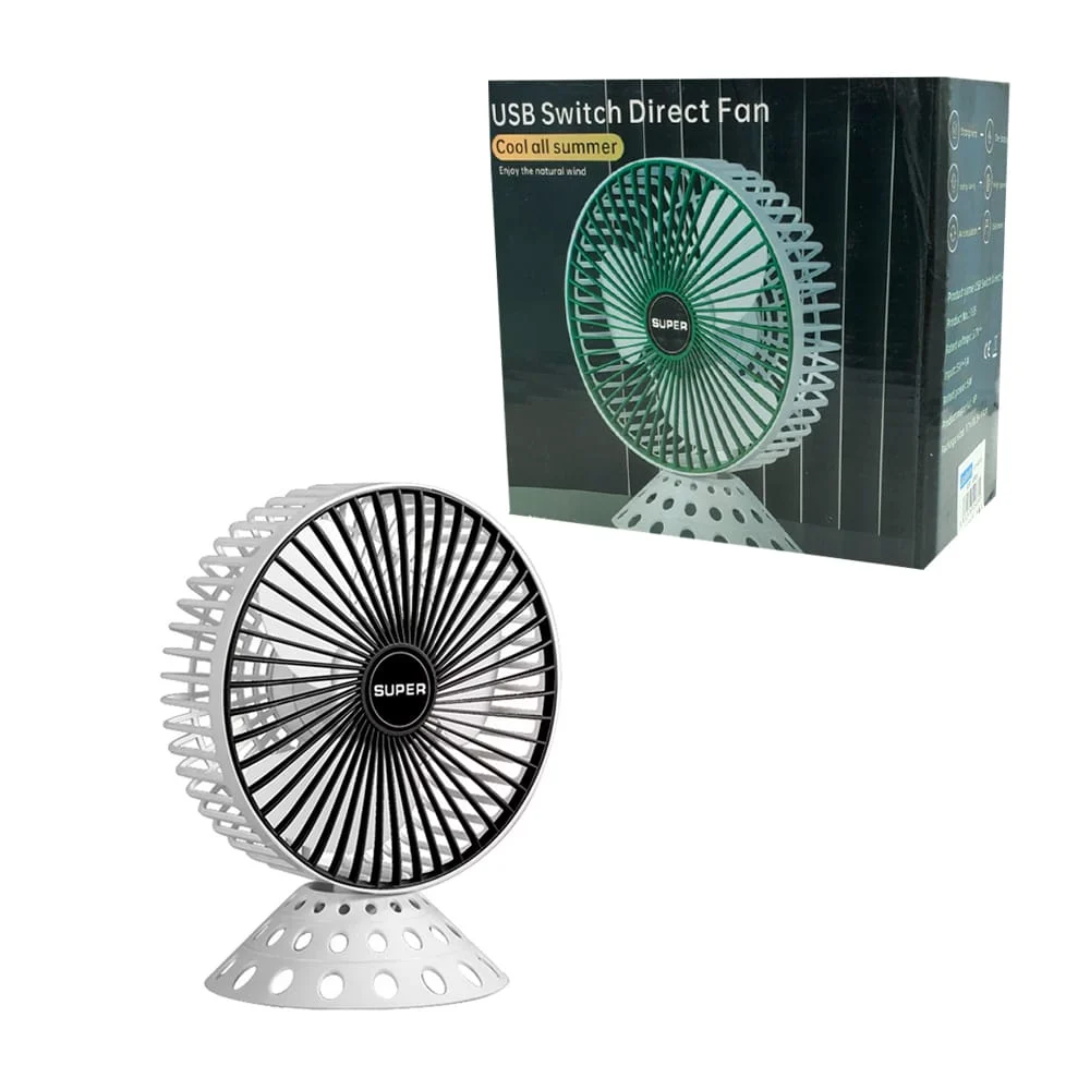 Mini ventilador redondo con soporte para escritorio, variedad de colores / 129304