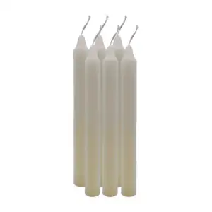 Paquete con 6 velas de cera largas en color blanco, 1.8x19cm /candles…