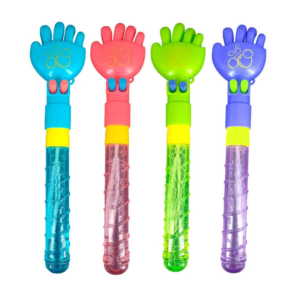 1pza Vara transparente con mano movible y jabón para hacer burbujas, …