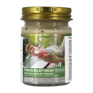 Crema de alcanfor y mentol para aliviar el dolor de tendones dañados,…