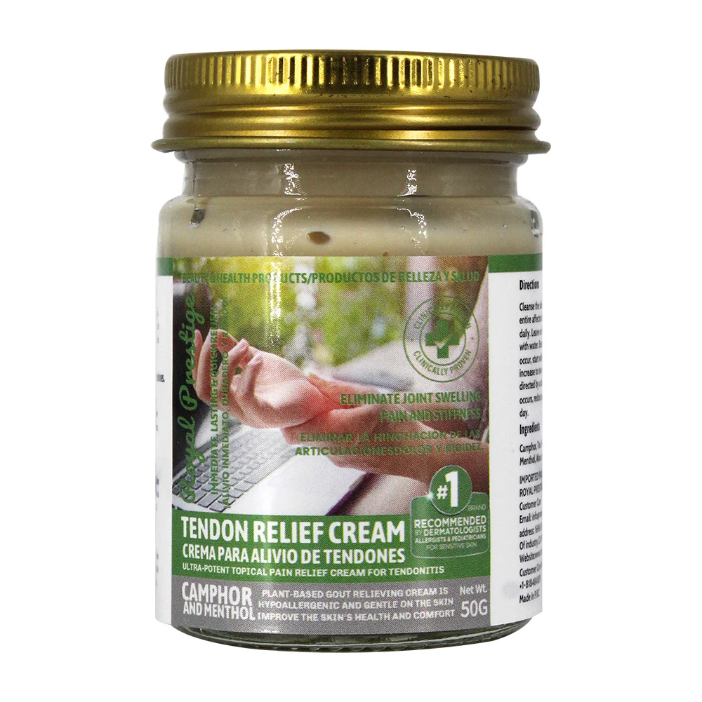 Crema de alcanfor y mentol para aliviar el dolor de tendones dañados,…