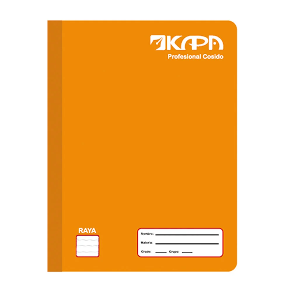 Cuaderno profesional cosido kapa, 100 hojas en raya, variedad de colo…