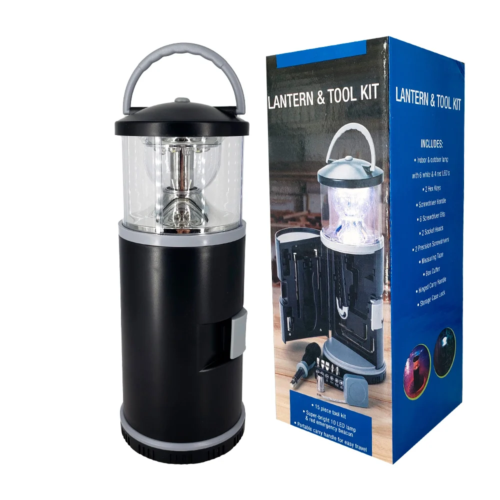 Lámpara de emergencia con kit de desarmadores integrado, 17 pzas / la…