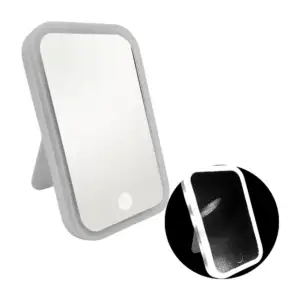 Espejo pequeño rectangular touch con 3 modos de iluminación, recargab…