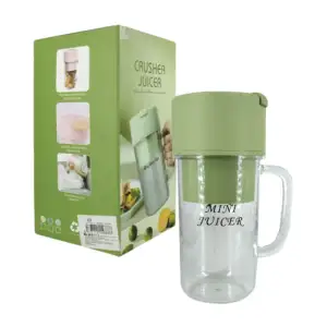 Vaso licuadora portátil con asa y capacidad de 340ml y popote / crush…