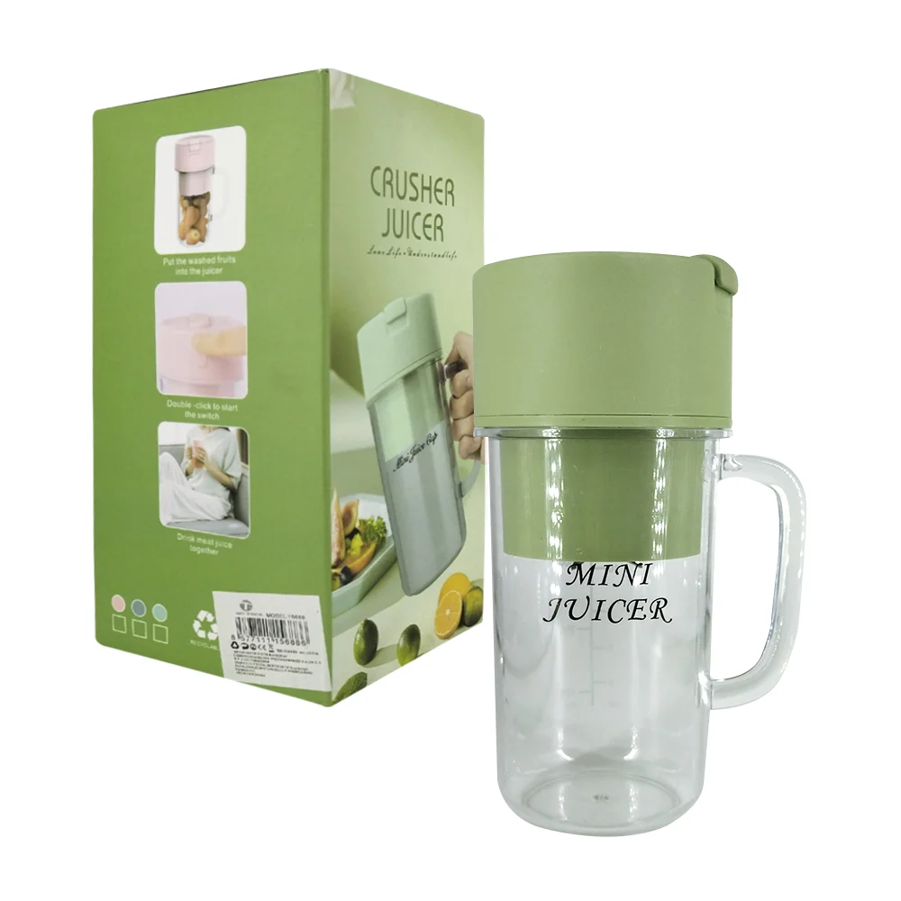 Vaso licuadora portátil con asa y capacidad de 340ml y popote / crush…