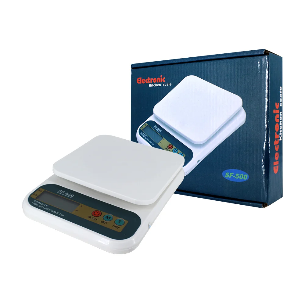 Báscula electrónica digital cuadrada con capacidad de 10000g / sf-500…