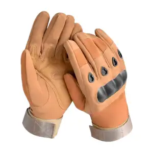 Par de guantes tacticos bicolor protectores, con gomas rígidas protec…
