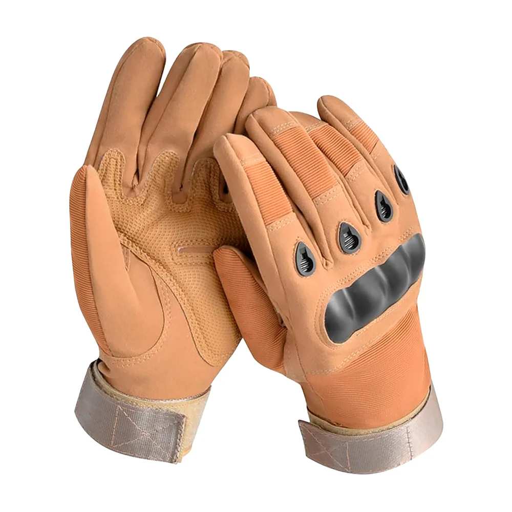 Par de guantes tacticos bicolor protectores, con gomas rígidas protec…