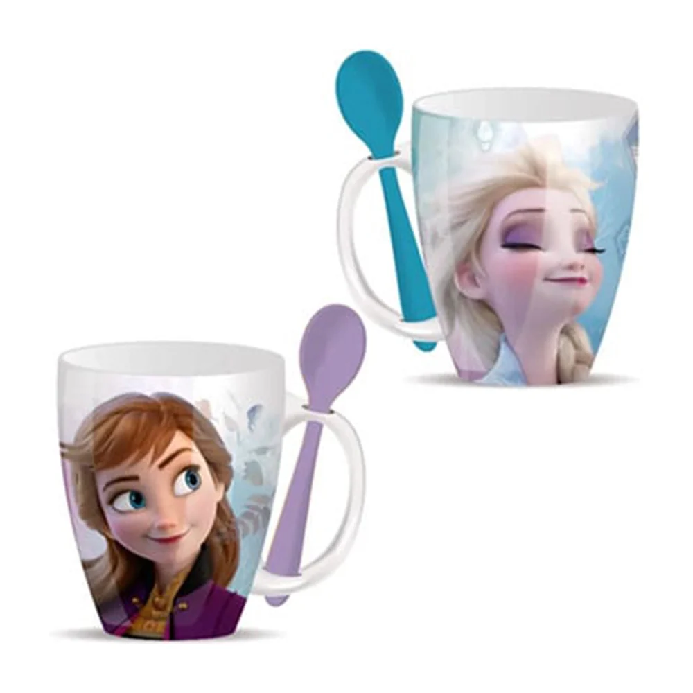Juego de 2 tazas de porcelana con cucharas de cerámica y diseño de fr…