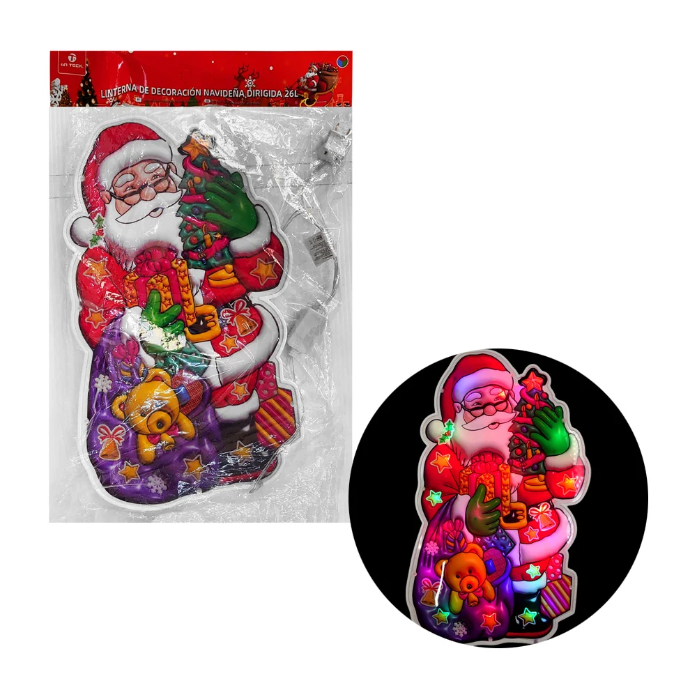 Adorno decorativo con 26 focos led multicolor y diseño navideño para …