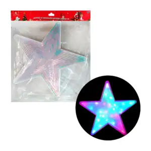 Lámpara decorativa en forma de estrella con diseño tornasol  y luz mu…