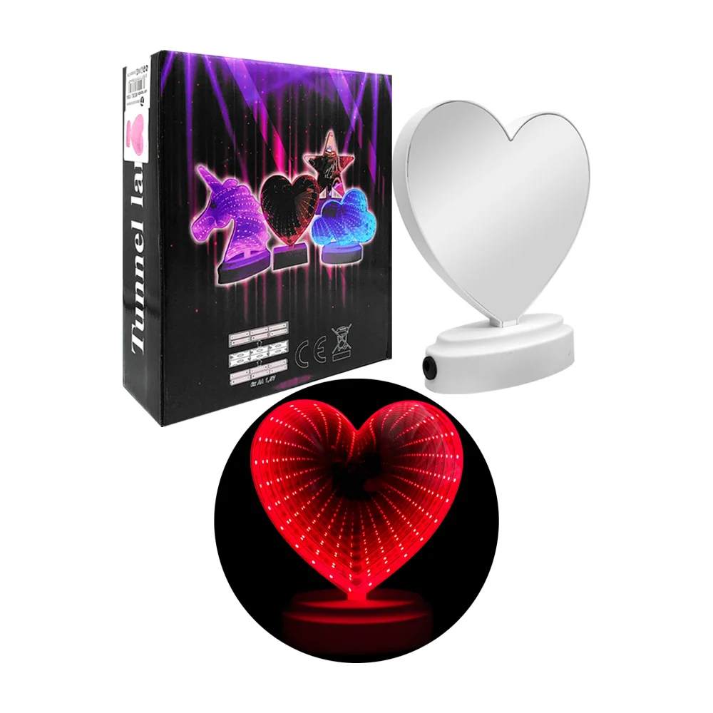 Lámpara led decorativa 3d con efecto de túnel infinito, 16x6.3x20cm, …