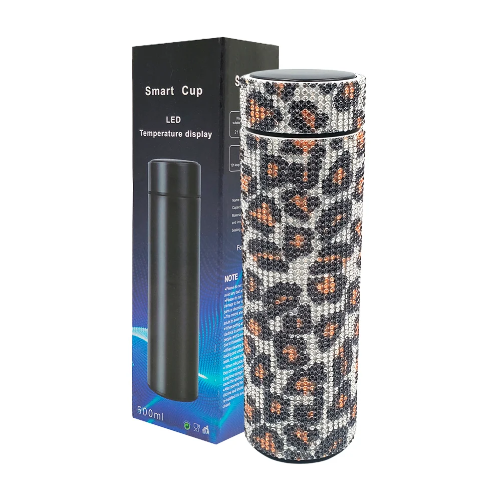 Termo de acero inoxidable con capacidad 500ml, pantalla digital y dec…