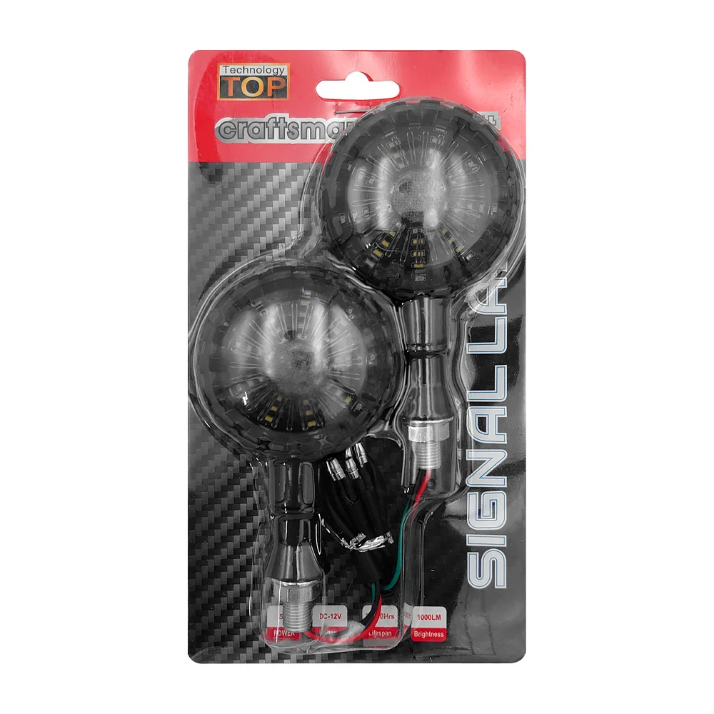 Set 2 lámparas redondas multifuncionales con luz de señalización inte…