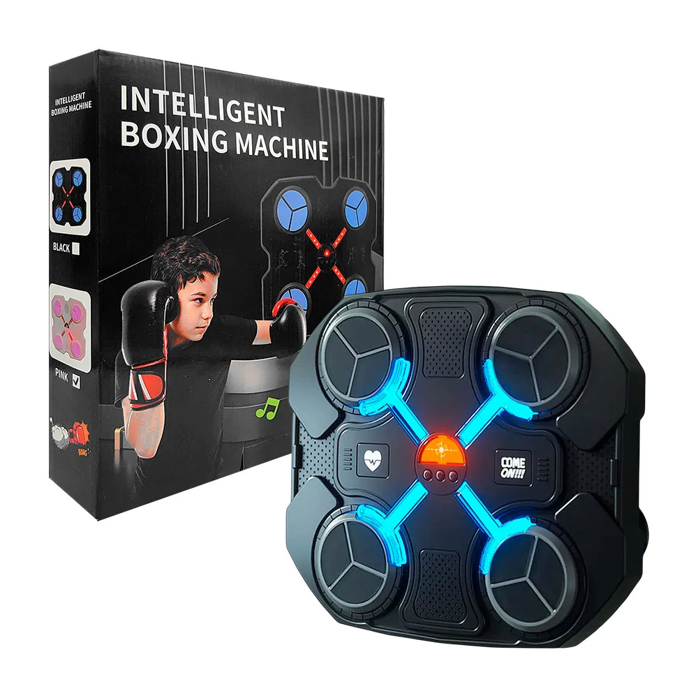 Máquina de boxeo cuadrada infantil con 4 colchonetas, luz led, sonido…