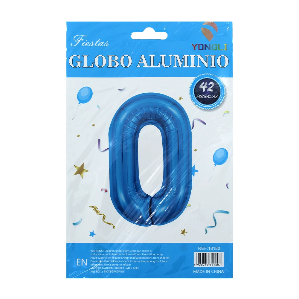1pza Globo metálico yongli de 42 pulgadas en forma de número, varieda…