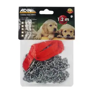 Cadena de acero 2.0mm con agarradera de nylon, 1.2m para pasear perro…