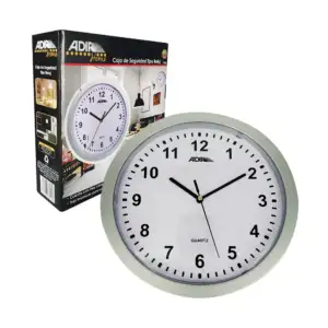 Reloj de pared tipo caja de seguridad con 3 compartimentos, 25cm / ad…