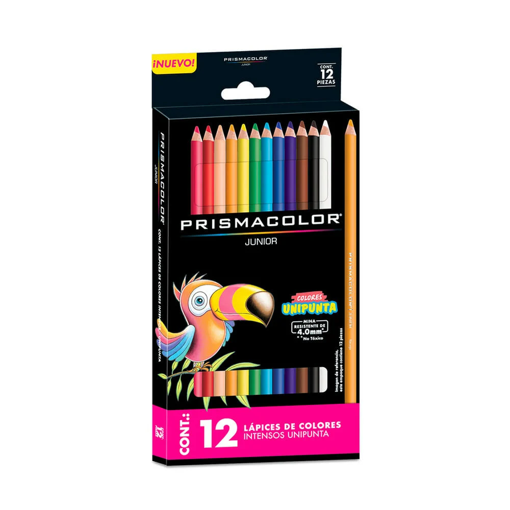 Caja de 12 lápices de colores intensos prismacolor junior con unipunt…