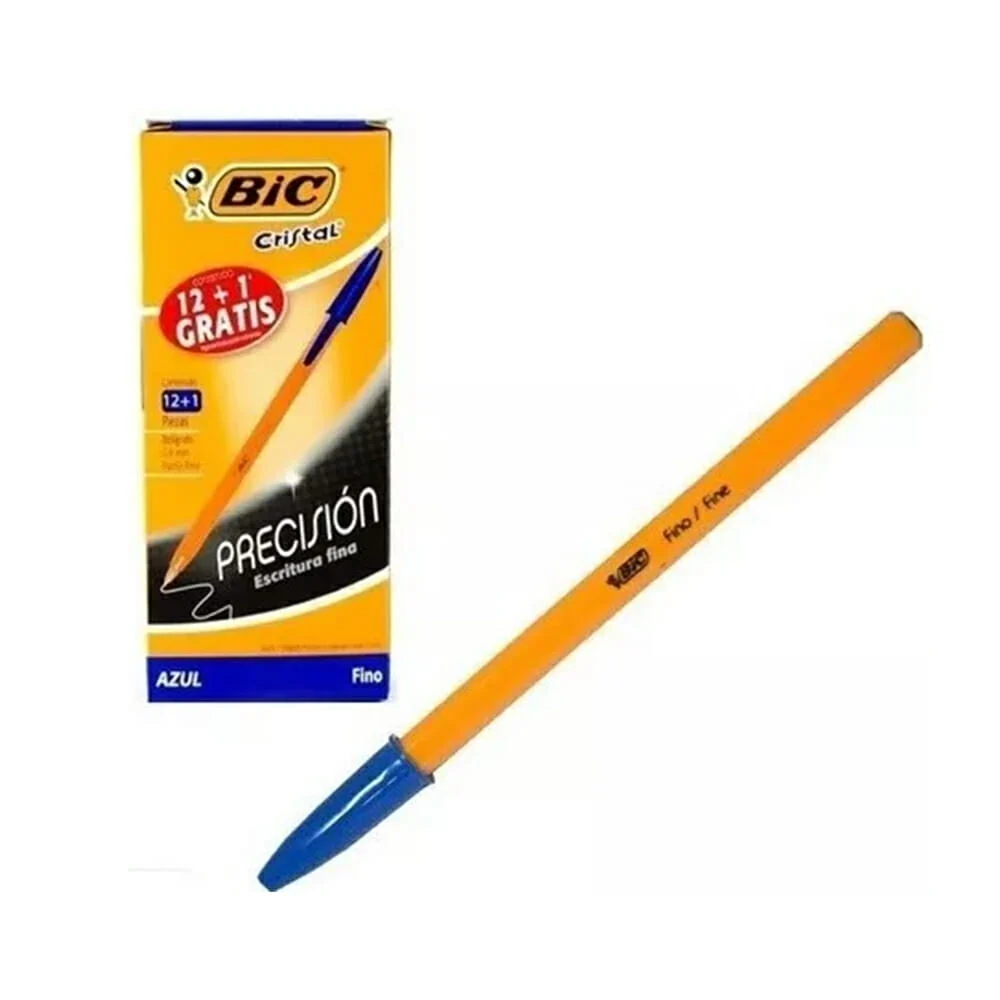 Paquete con 12 plumas bolígrafos bic cristal de color azul con punta …
