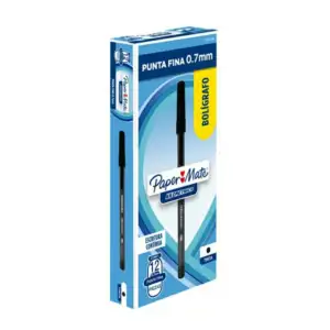 Paquete con 12 plumas bolígrafos paper mate kilometrico de tinta negr…