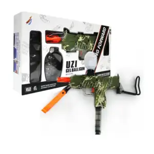 Pistola de hidrogel recargable tipo uzi de 7-8mm, color verde militar…