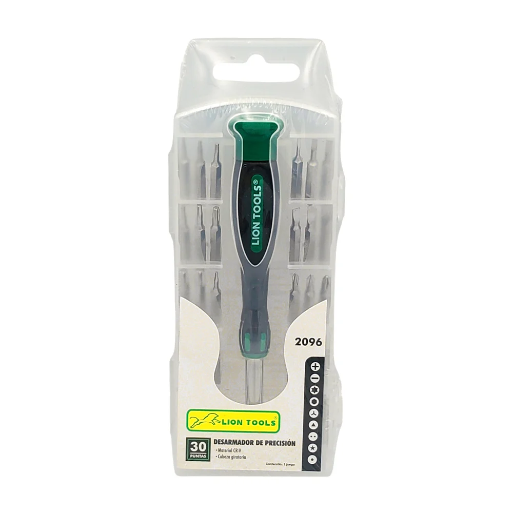 Estuche con desarmador lion tools de precisión y 30 puntas intercambi…