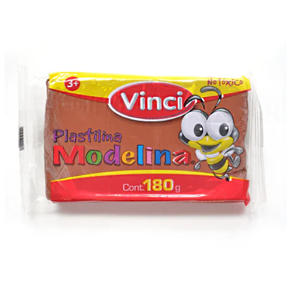 Plastilina modelina vinci de 180g en color café / plastilina café / 2…