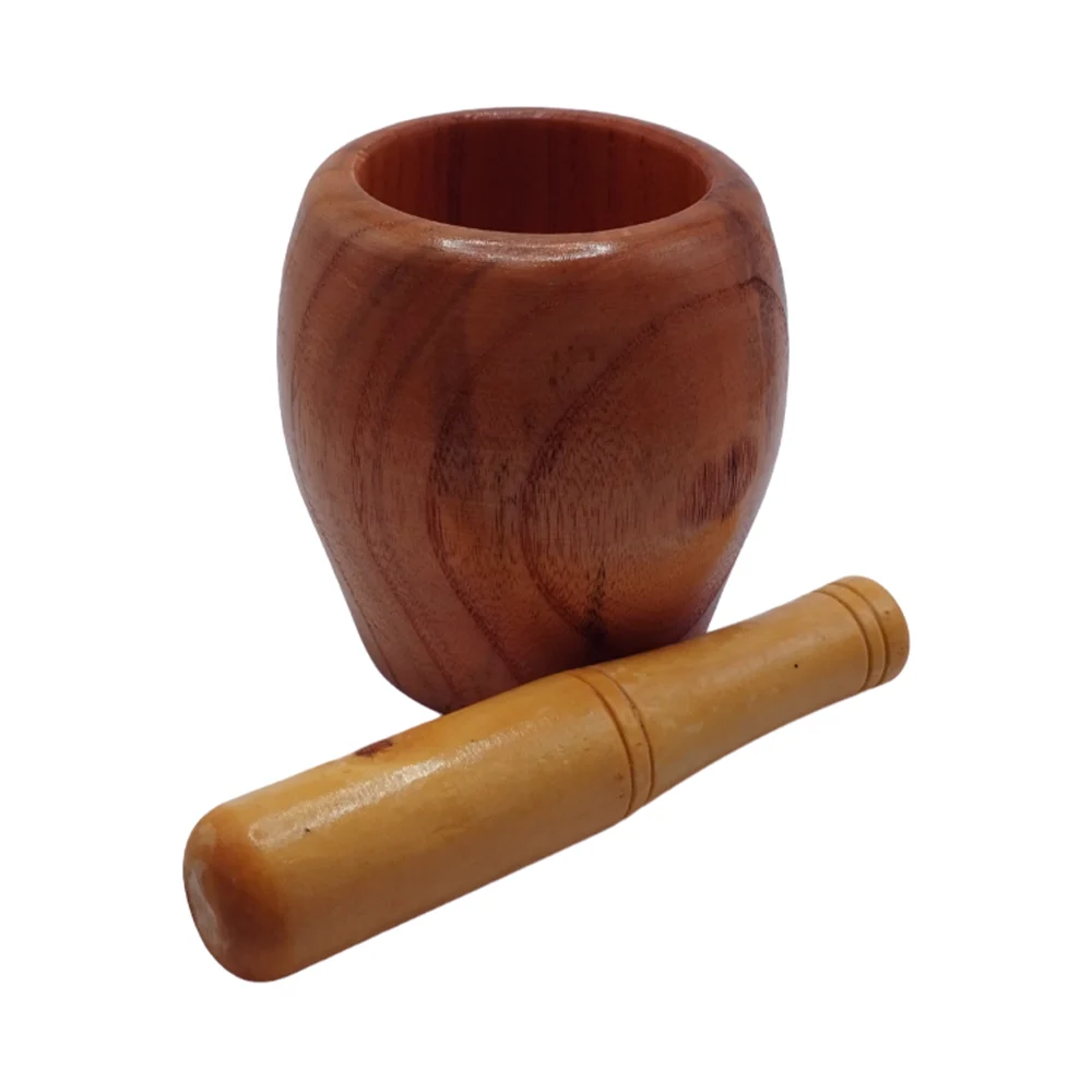 Mortero molcajete pequeño de madera 11x9cm / ro-23941