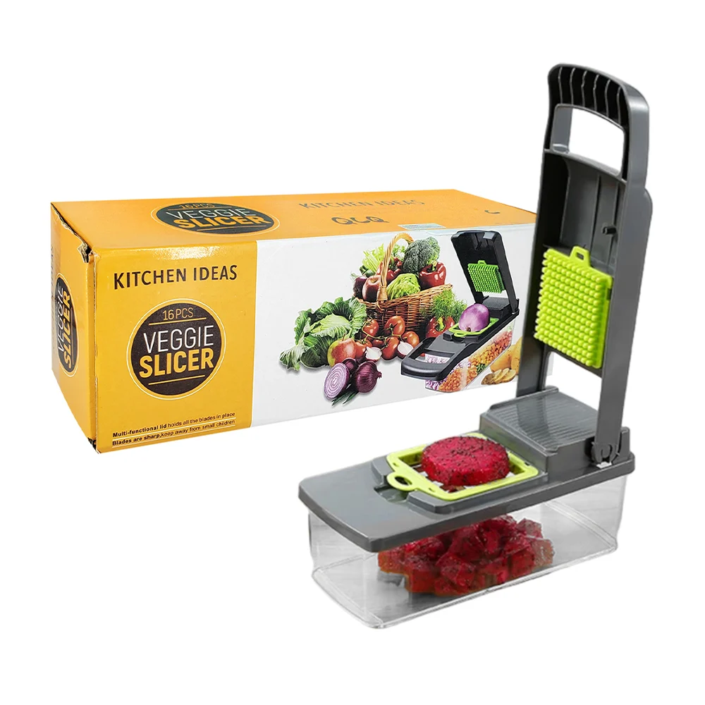 Set cortador, rallador, picador manual de verduras y frutas, 16pcs / …