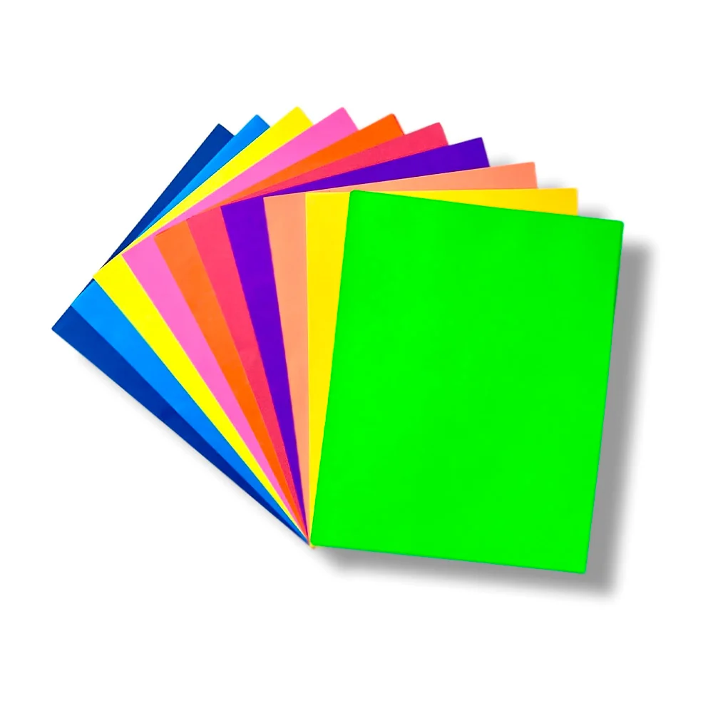 1 Paquete con 50 hojas rectangulares en colores lisos con diferentes …