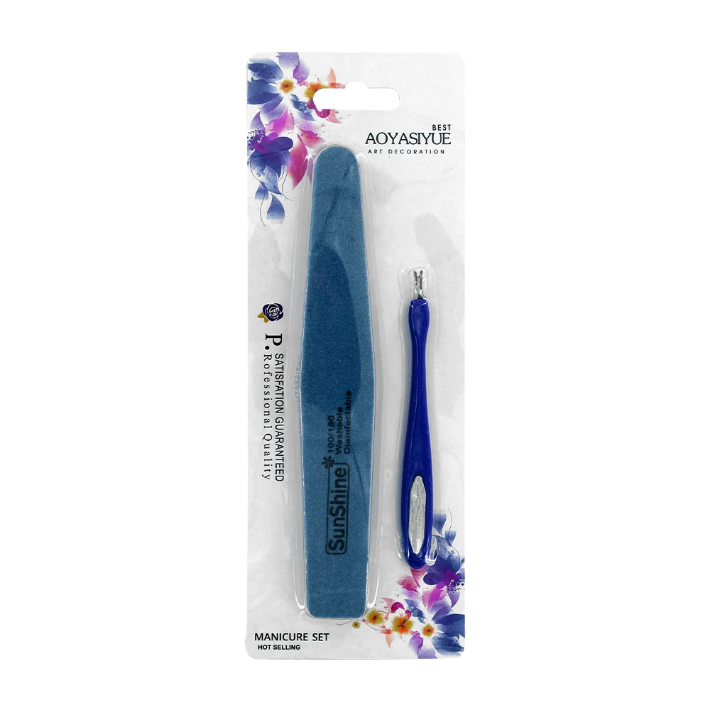 Set de manicura con lima para uñas y removedor de cutícula en forma d…