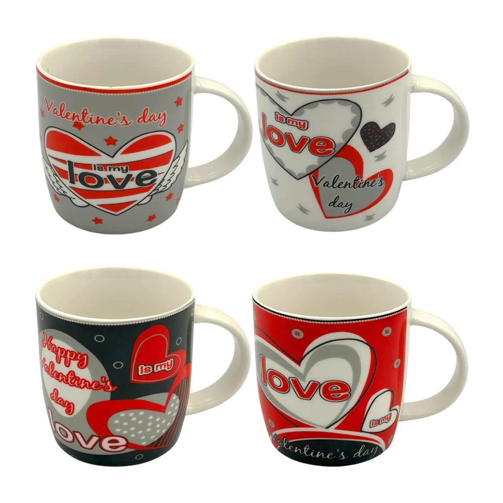1pza Taza de cerámica con temática de san valentín + estampado de cor…