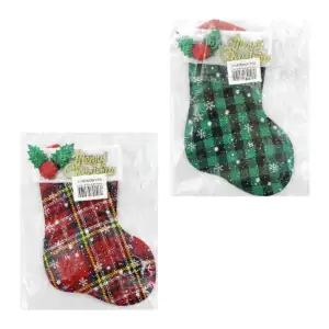 Adorno colgante de tela bota pequeña con temática navideña 17cm merry…