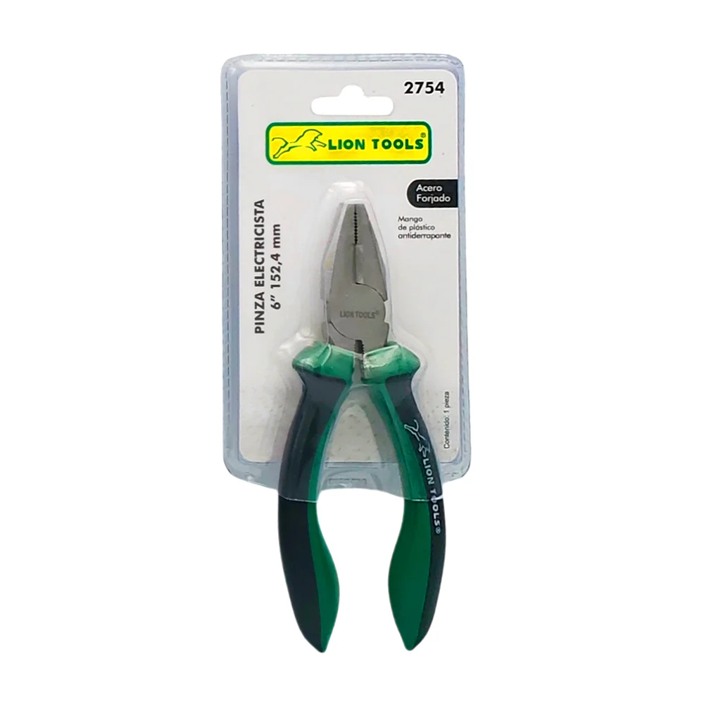 Pinza lion tools de 6 pulgadas y acero forjado con mango antiderrapan…
