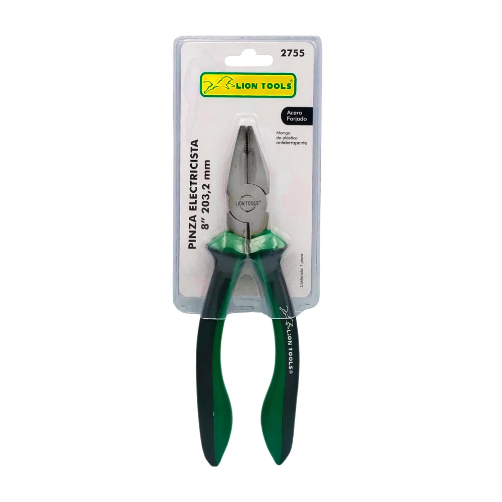Pinza lion tools de 8 pulgadas y acero forjado con mango antiderrapan…