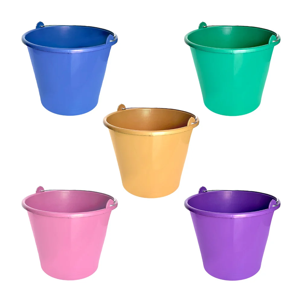 Balde - cubeta de plástico con asa de metal, variedad de colores / cu…
