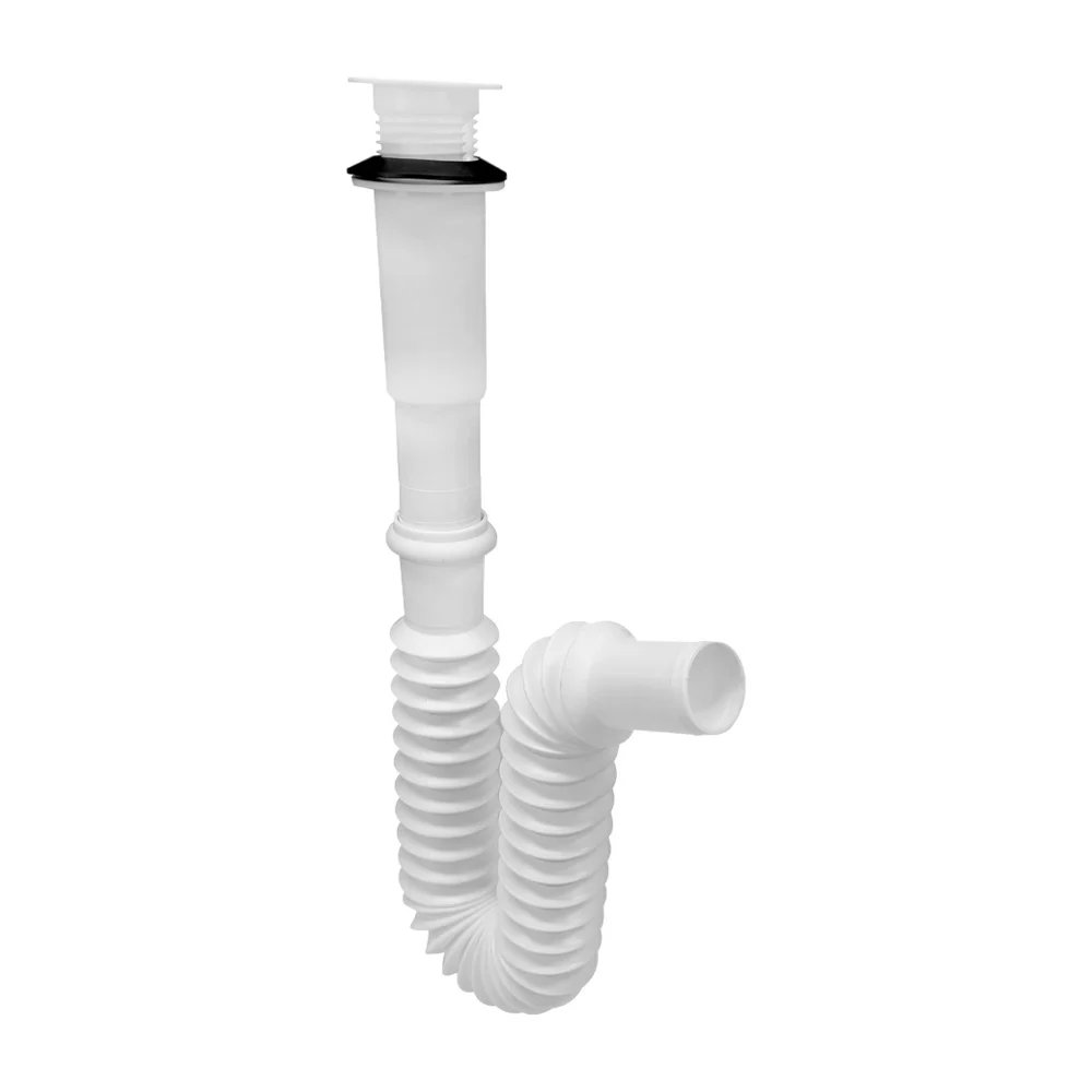 Céspol compacto para lavabo con cubierta de acero inoxidable, extensi…