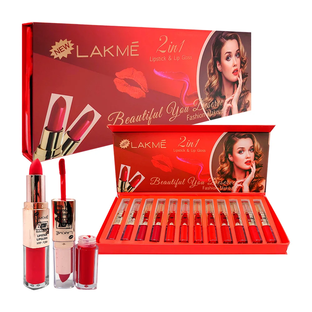 Paquete 2 en 1, con 12 labiales matte en barra y brillos labiales de …