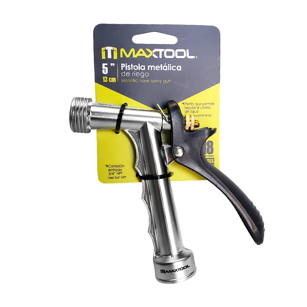 Pistola maxtool metálica de riego con conexión entrada 3/4 pulgadas /…