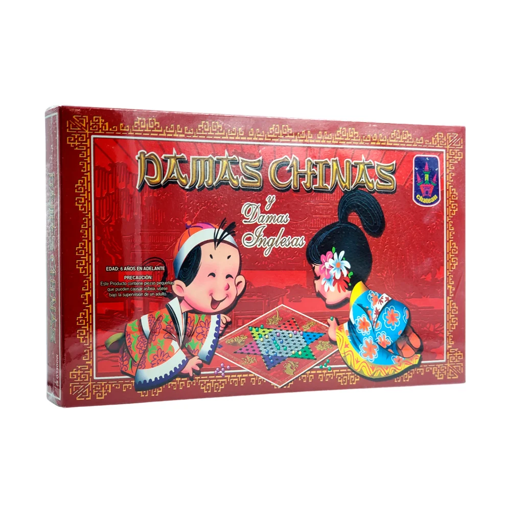 Juego 2 en 1 con damas chinas y damas inglesas + 60 canicas y 24 fich…