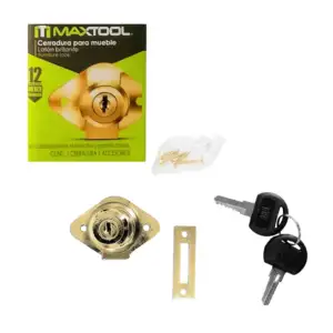 Cerradura maxtool de latón brillante para mueble con accesorios y jue…